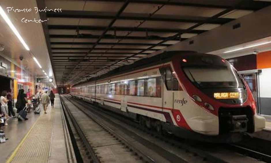 Flyplass i Malaga er 8 minutter med forstadstog Renfe